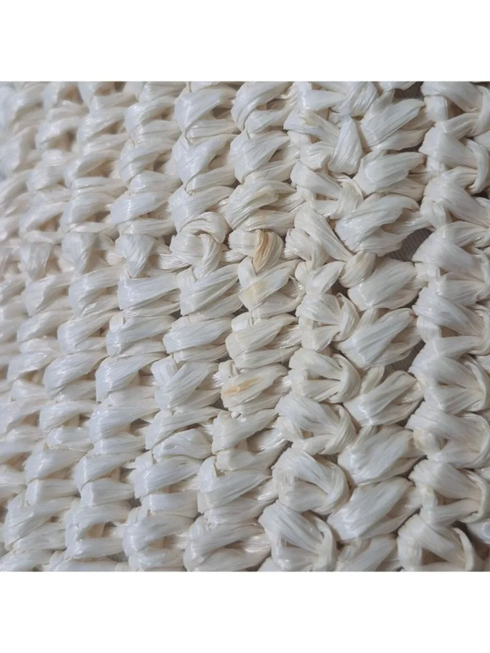 Vtg 60's Woven Raffia Ivory Straw Flower Purse Kiss Lock Closure Made In Japan